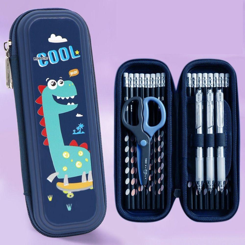 Пенал для ручек с изображением астронавтов/кроликов/динозавров, вместительная коробка для ручек, многофункциональная подарочная сумка для ручек