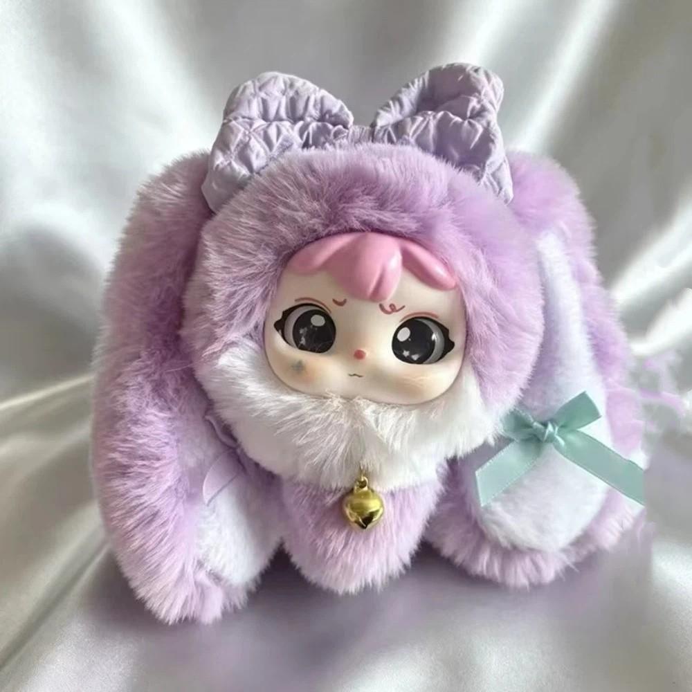 Cute Design Vinyl Face Doll Pendant Bowknot Decoration Drooping Ear Rabbit Doll Birthday Xmas Gift