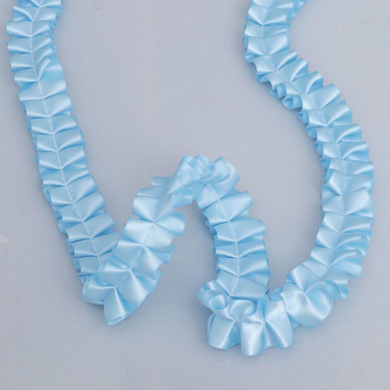 Elegant Multifunction 2.5cm Wide Ruffled Ribbon Polyester Ribbon Ruffled Lolita Headdress Clothing Design Diy Lace Accessories Home Decoration