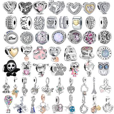 925 пробы стерлингового серебра цветной воздушный шар любовь бусина шарм подходит оригинальный браслет Pandora шарм бусина ожерелье Diy женские украшения