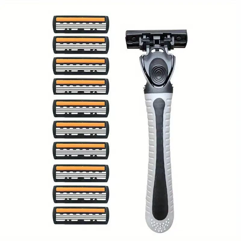 3-layer Stainless Steel Blade Men Razor Washable For Travel For Home Shaver Manual Shave Razors For Daily Face Care