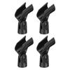 uxcell Microphone Holder, O.D. 21mm - 33mm Plastic Interface, Microphone Holder Clip with 3/8" Metal Adapter for Lavalier Microphones, Black, Set of 4
