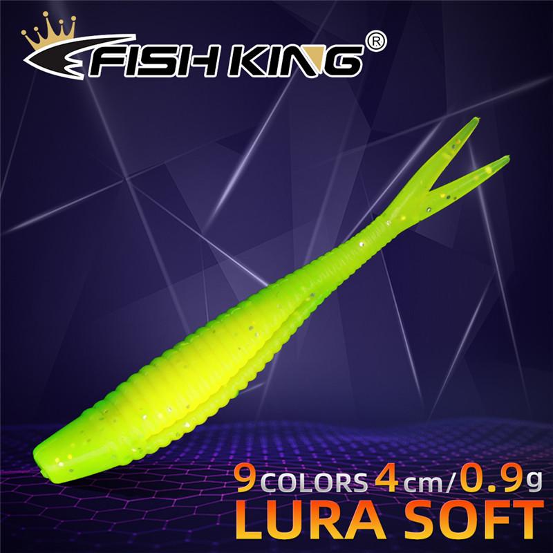 FTK 30 шт., приманка с ножничным хвостом, искусственная приманка, мягкая силиконовая приманка, пластиковая приманка для червячной отсадки