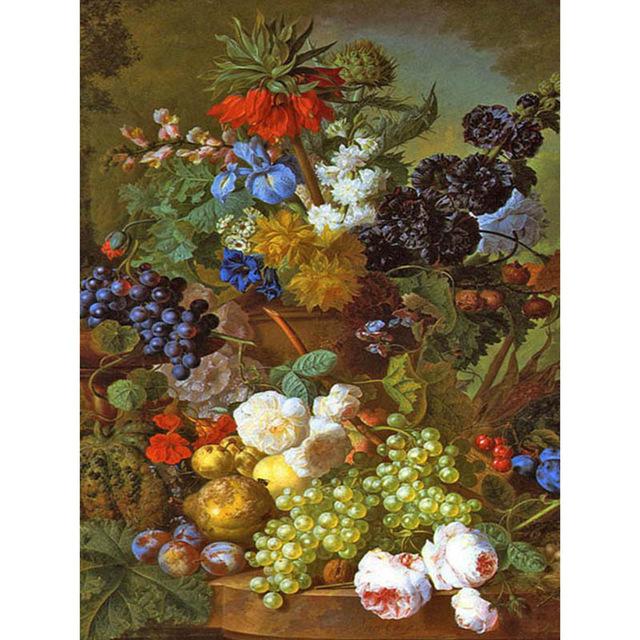 5D DIY Полный дрель Алмазная картина Фрукты серии Бутылка красного вина Алмазная мозаика Пейзаж Вышивка крестиком Наборы домашнего декора