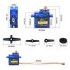 TS90MD Mini Digital Servo, Full Metal Gear 360 Degree Continuous Rotation, Micro Servo for Helicopters, Airplanes, Robot Car Models, 2 Pieces