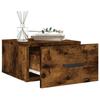 Table de chevet - Maison Exclusive - murale flottante - chêne fumé - 35x35x20 cm