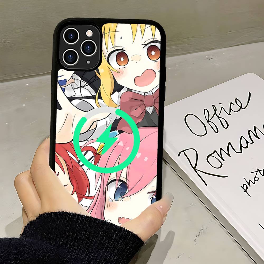 Anime Bocchi The Rock Magnetic Matte Phone Case For IPhone 16 17 15 14 13 12 11 For Magsafe Wireless Charge Cover