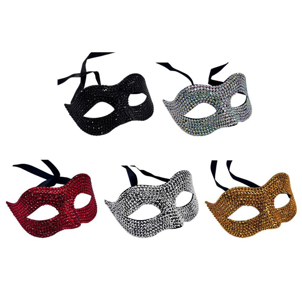 Shiny Acrylic Crystal Rhinestone Eye Mask Luxury Design Masquerade Mask  Halloween Carnivals
