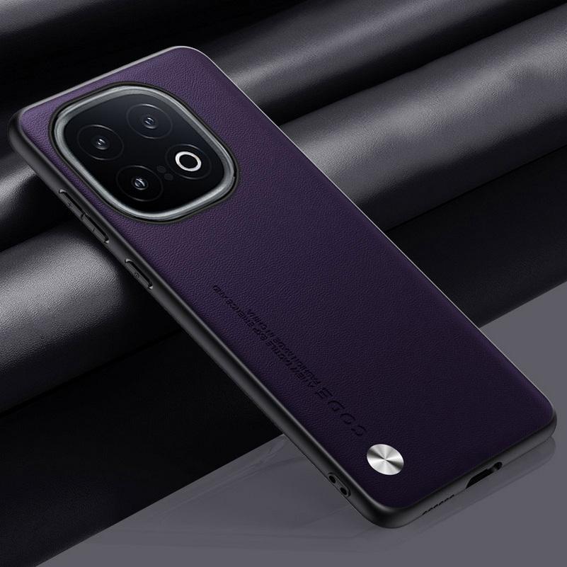 Plain Leather Case For VIVO IQOO 13 12 Pro 11 Pro IQOO Z9X Z9 Turbo Z8 Z8X IQOO Neo 9 8 Luxury Hard Camera Protect Cover