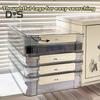File Storage Box Plastic Snap-On Design Stackable Transparent Document Storage Box Large Capacity File Organizer
