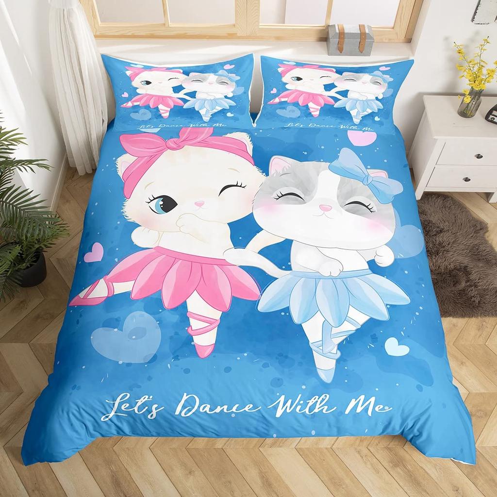 Комплект постельного белья для балета «Лебединое озеро», одеяло для танцев, покрывало для детей, мальчиков и девочек, балерин, крупный план, пододеяльник, покрывало для танцев