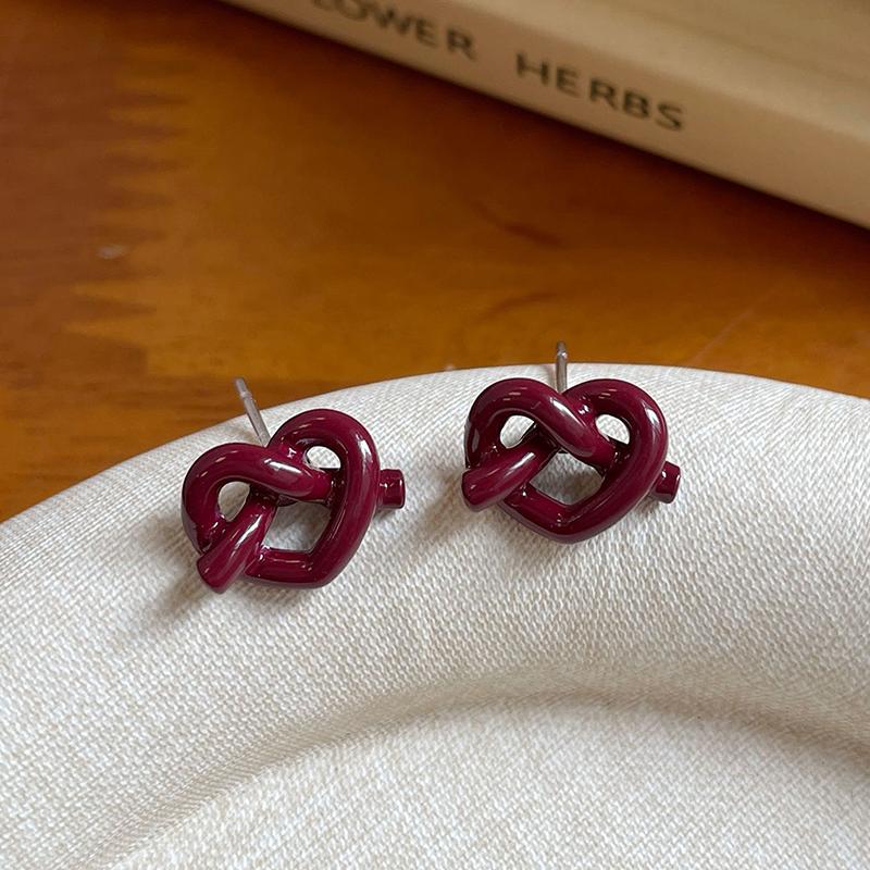 1 пара прекрасных нежных мини-сережек-гвоздиков с красным бантом для женщин и девочек, милые простые универсальные серьги, ювелирные аксессуары, подарки