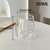 Cold Coffee Cups Iced Coffee Cups Glass Water Cup Coffee Mug Glass Drinkware Water Bottle Aesthetic Glass Cup Desk Accessorie