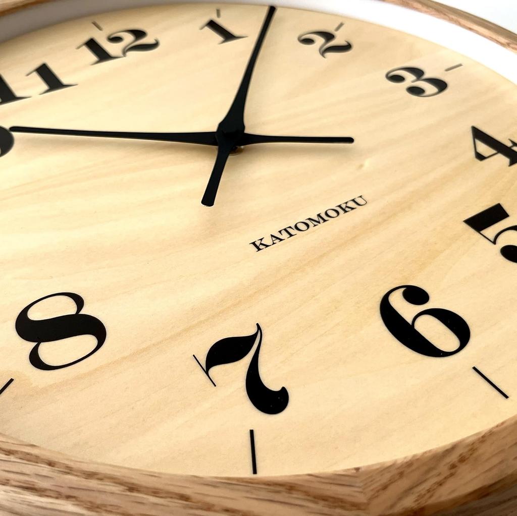 KATOMOKU muku clock 22 LL Настенные часы из дуба с плавным ходом, управляемые, km-142OARC 382 мм (Радио часы)