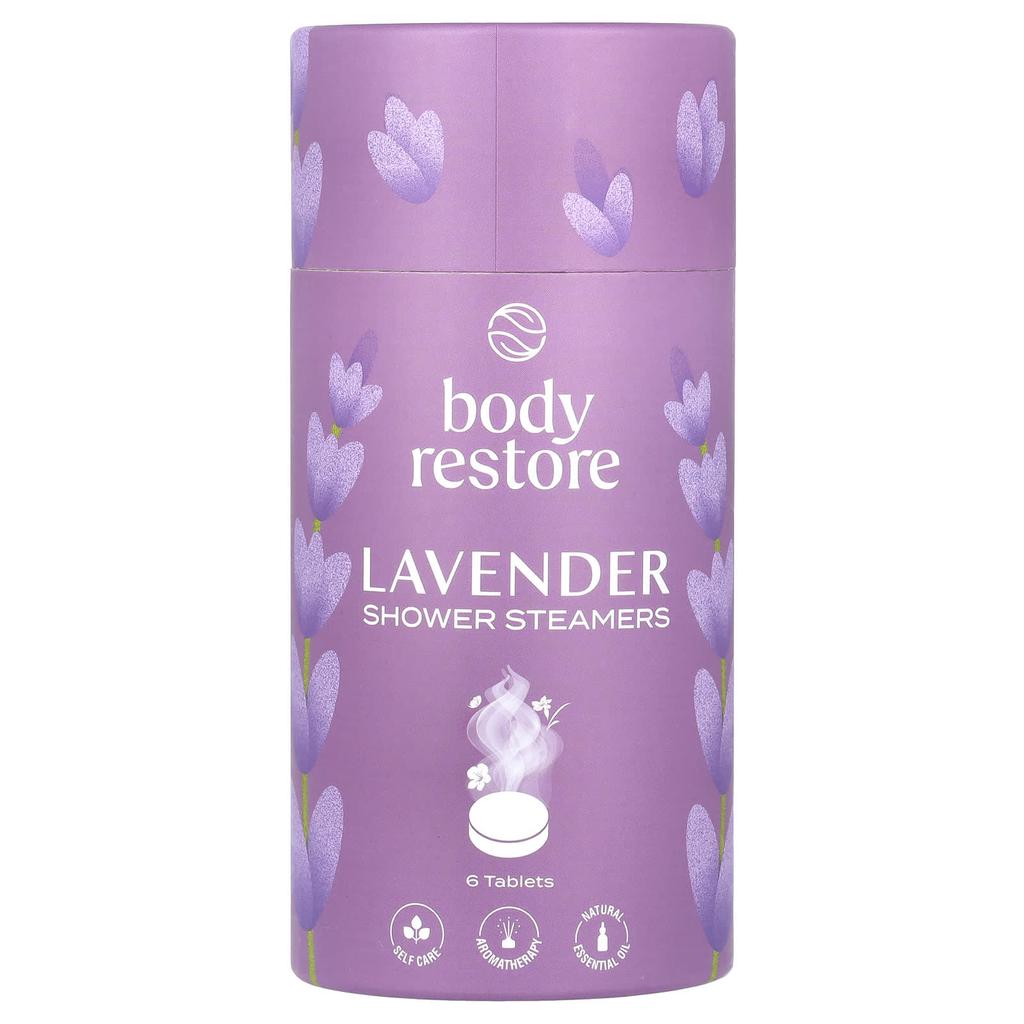 Body Restore Shower Steamer, Lavender, 6 Tablets, 5.3oz