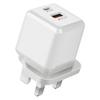 Компактное быстрое зарядное устройство Ice Cube PD20W+QC3.0 с разъемами A+C, стандартами UK/EU/US и совместимостью с TYPE-C