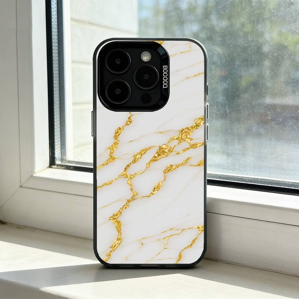 B-Черный Золотой Мрамор A-Арт Чехол для Телефона Для iPhone 17,16,15,14,13,12,11 Plus,Pro Max,XS,Цветной Посеребренный Внутренний Чехол