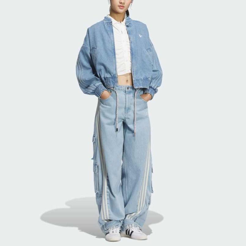 (WMNS) adidas CTT Jacket Asia Sizing 'Light Denim' Women's JZ9924