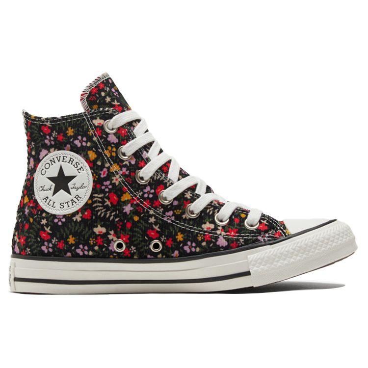 Converse Chuck Taylor All Star Comfortable Daily Vintage Floral High Top Canvas Shoes Women Sneakers Black Pink 569711C
