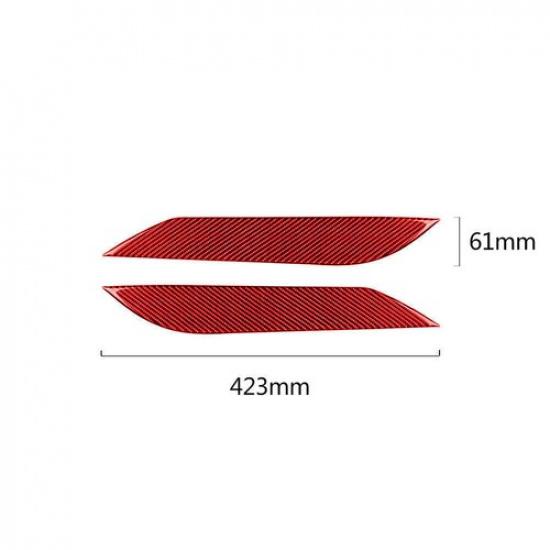 Red Carbon Fiber Headlight Eyebrows Eyelids Cover Trim For Nissan 350Z 2003-09