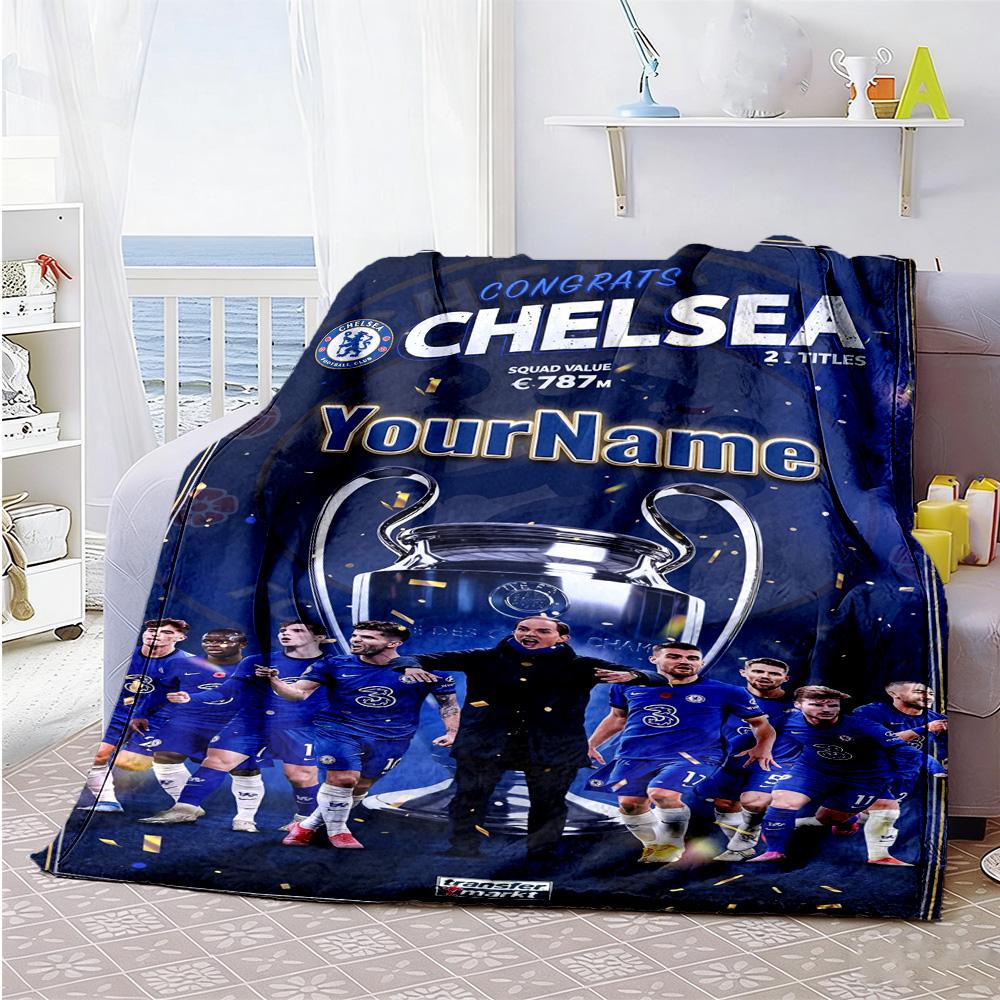 Chelsea Personalized Text Blanket Multi-purpose Personalized Blanket Warmthful Decor for Bed Living Room Couch Office All-Season Use