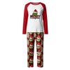 Рождественский день Принты Семейный парный комплект Топы с длинным рукавом+Брюки Семейные парные комплекты