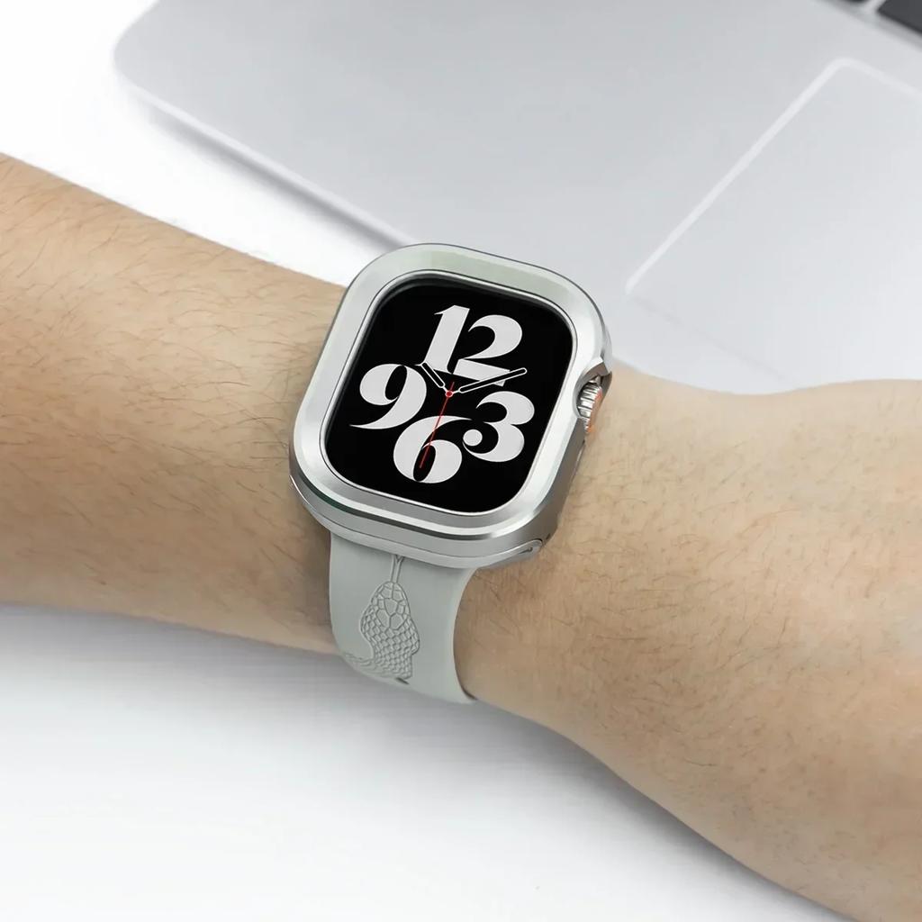 Металлический Чехол для Apple Watch Ultra Корпус 49мм 45мм 41мм 44мм 40мм Бампер Рамка Защитный Корпус для iWatch Серии SE 8 Ultra 7 6 5