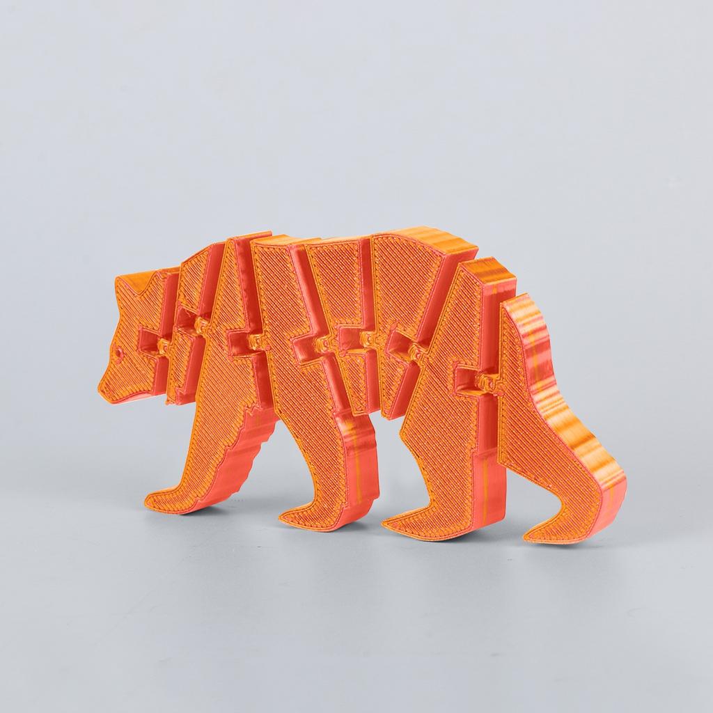 3D-печатный медведь 3D-печатный шарнирный червяк игрушка для взрослых и детей игрушка таинственный медведь