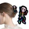 Acrylic Halloween Hair Claw Spider Skeleton Shark Clip Creative Halloween Themed Gripper  Women