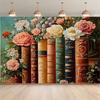 Фон для студийной фотосъемки в стиле 2D масляной живописи: Старые книги и розы