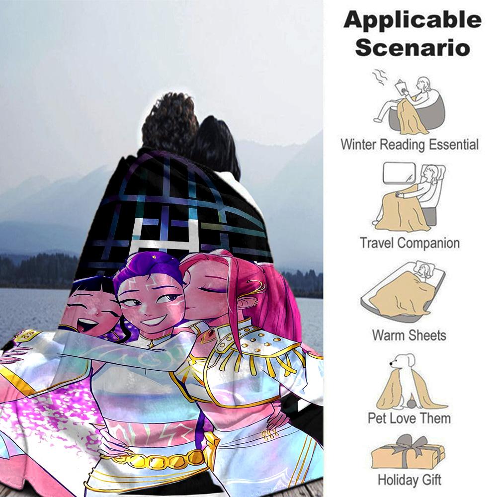 Unity Friendship Flannel Blanket Super Soft Warm Cozy Blanket For Sofa Bed Office Travel Allseason Home Decor Gift