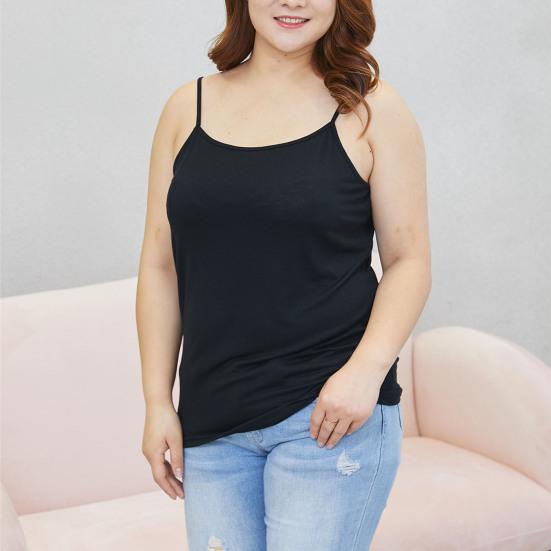 Летний женский жилет больших размеров, однотонный свободный топ на бретельках