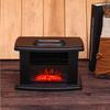 Electric Fireplace Heater Flame Display Mini Tabletop Warmer Simulation Heating Portable Mantelpiece Room Office Heating Winter
