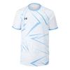 Striped Sports Fitness Crew Neck Short Sleeve T-Shirt Unisex Tops White 25500523-100