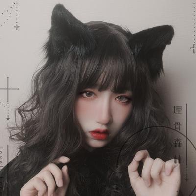 Кошачьи ушки Аниме Лолита Аксессуары для волос Уши Косплей Кавайный парик Готический головной убор Лолита Аксессуары кошачьи ушки повязка на голову