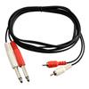 Адаптер RCA на 1/4, Кабель-адаптер RCA Male на 1/4 6,35 мм, 2 стереоджека 1/4 дюйма 6,35 мм TRS на 2 аудиолинии RCA Male