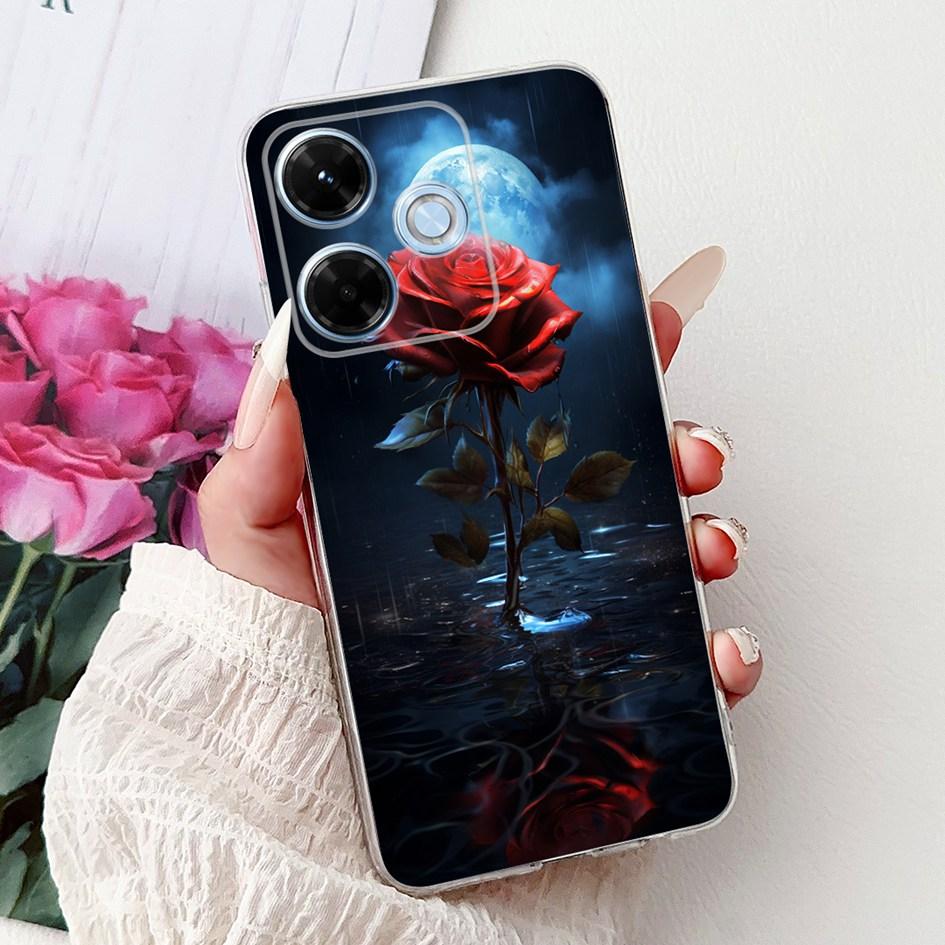 New For Xiaomi Redmi 13x 4G Case Cute Cartoon Panda Machine Flower TPU Soft Silicone Cover For Xiomi Redmi 13X Shockproof Bumper