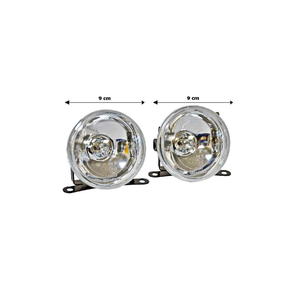 Автомобильная противотуманная фара, круглая белая лампа H3, правая и левая, комплект 9 см