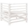 VidaXL Canapé d'Angle de Jardin, Siège avec Dossier, Meuble de Terrasse Patio Arrière-cour Balcon Extérieur, Blanc Bois de 825605