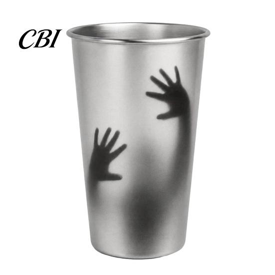 Funny Party Favor Drinkware Thermochromic Color-Changing Cup, Horror Theme Cold Drink Durable Non Fragile Metal Cup Tumbler, Wide Mouth Mug