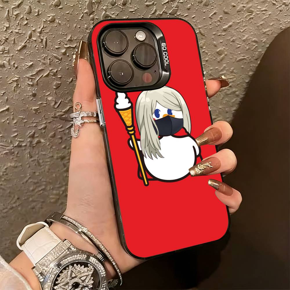 M-Mi xue Snow k-King Phone Case For iPhone 17,16,15,14,13,12,11 Plus,Pro Max,XS,Colored Silver Plated Inside Cover