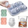 Kitchen Accessaries 4-grid Owl Ice Grid Mold Owl Ice Block Mold Animal Silicone Ice Grid