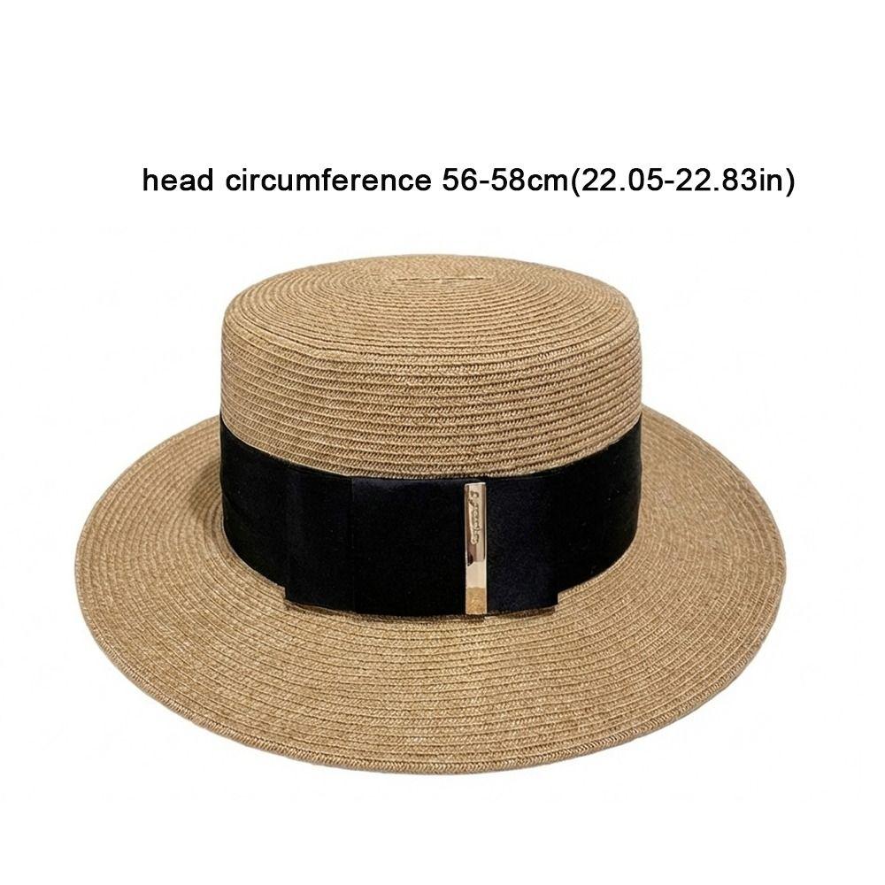 British Style Satin Bow Ladies Sun Hat Wide Brim Elegant Sun Protection Hat Sun Protection Visor Cap Outdoor Activities