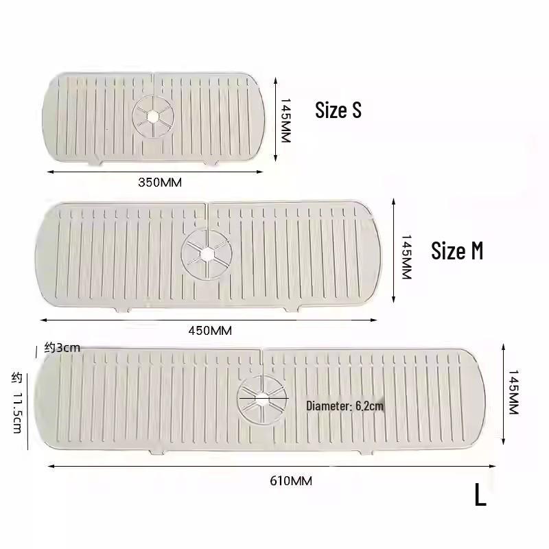 Силиконовый брызговик: Многофункциональный коврик для слива воды с крана и коврик для воды для умывальника