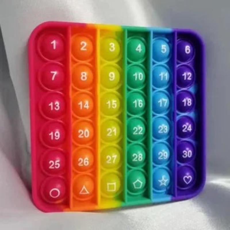 Радужные Поп-пузыри Игрушки-антистресс Квадратные Игрушки для снятия напряжения Сенсорные Сжимаемые Игрушки Для Детей Взрослых Снятие Стресса Особые Потребности
