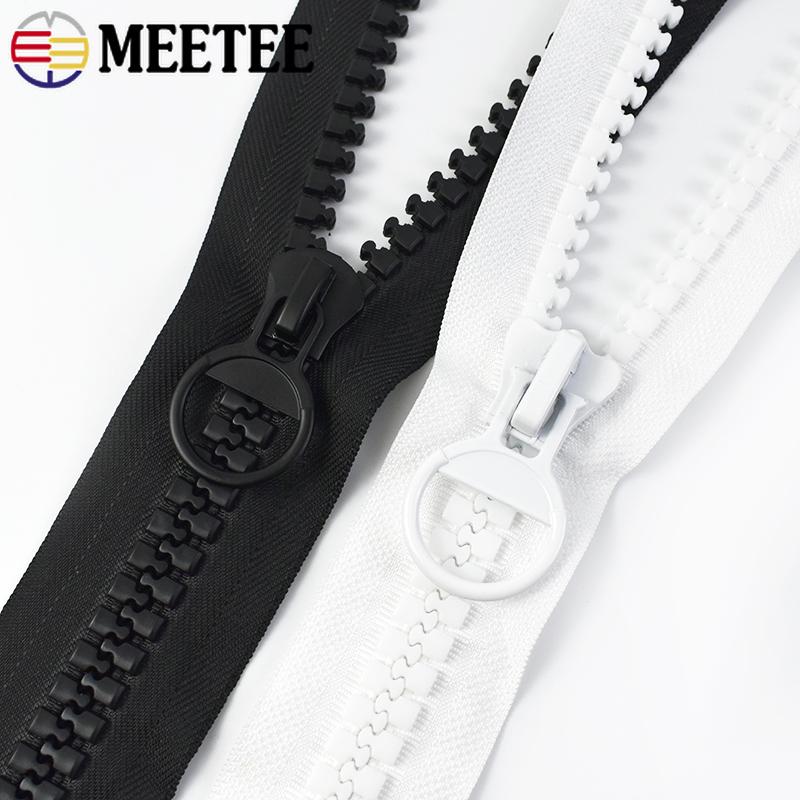 20# Meetee 60/75/80/100/150/200 см Экстра Большие Пластиковые Молнии для Пуховиков Курток Разоъемные Молнии Запасные Аксессуары для Ремонта Молний