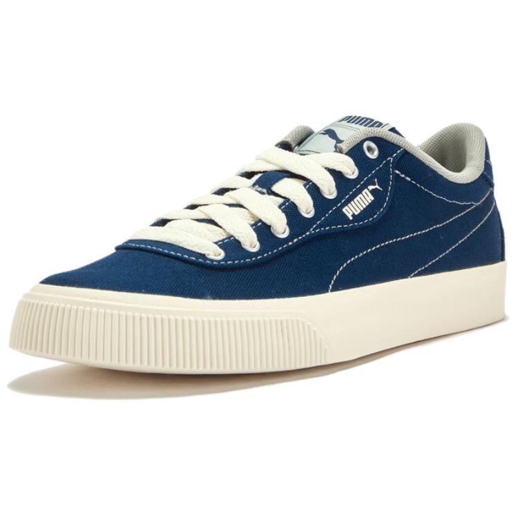 Puma IV-60 Холщовая ткань Удобные Универсальные Тонкая подошва Прочные Легкие Низкие кеды для скейтборда Унисекс Обувь для скейтборда Синие 390425-09