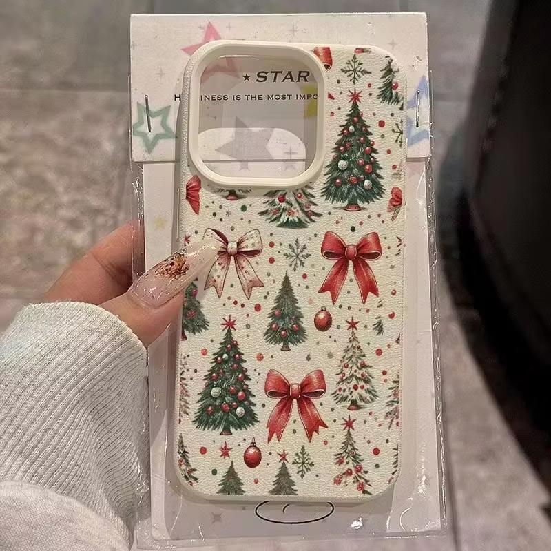Чехол для телефона с рисунком красного банта на елке для Xiaomi Redmi Note 14 13 12 11 Pro Plus 4G 5G 10 9 8 15C 14C 13 12C 10C