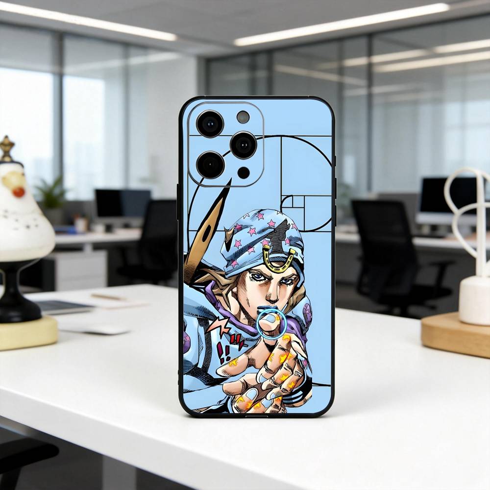 Чехол для телефона J-Joestar из J-Jojo J-Johnny-JJES для iPhone 17,16,15,14,13,12,11 Plus,Pro Max,XS,Мягкий силиконовый черный чехол