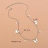 Simple and fashionable butterfly necklace, personalized popular five-pointed star collarbone chain women's accessories